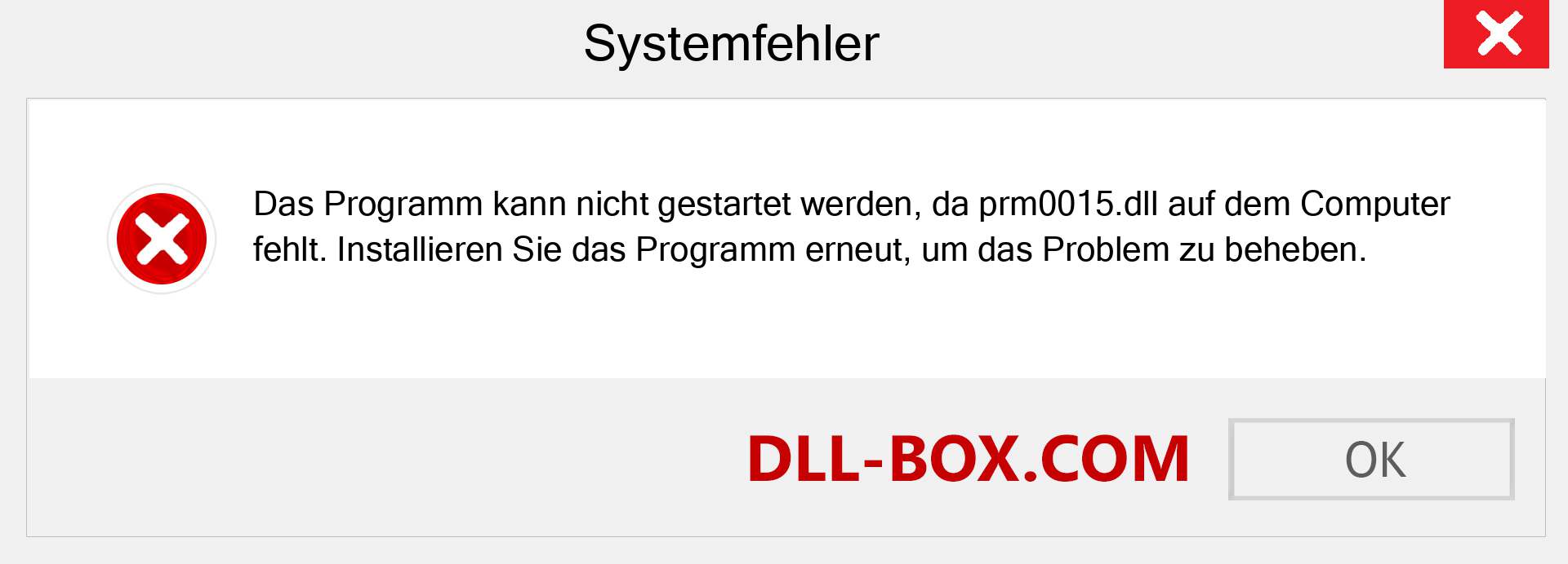 prm0015.dll-Datei fehlt?. Download für Windows 7, 8, 10 - Fix prm0015 dll Missing Error unter Windows, Fotos, Bildern