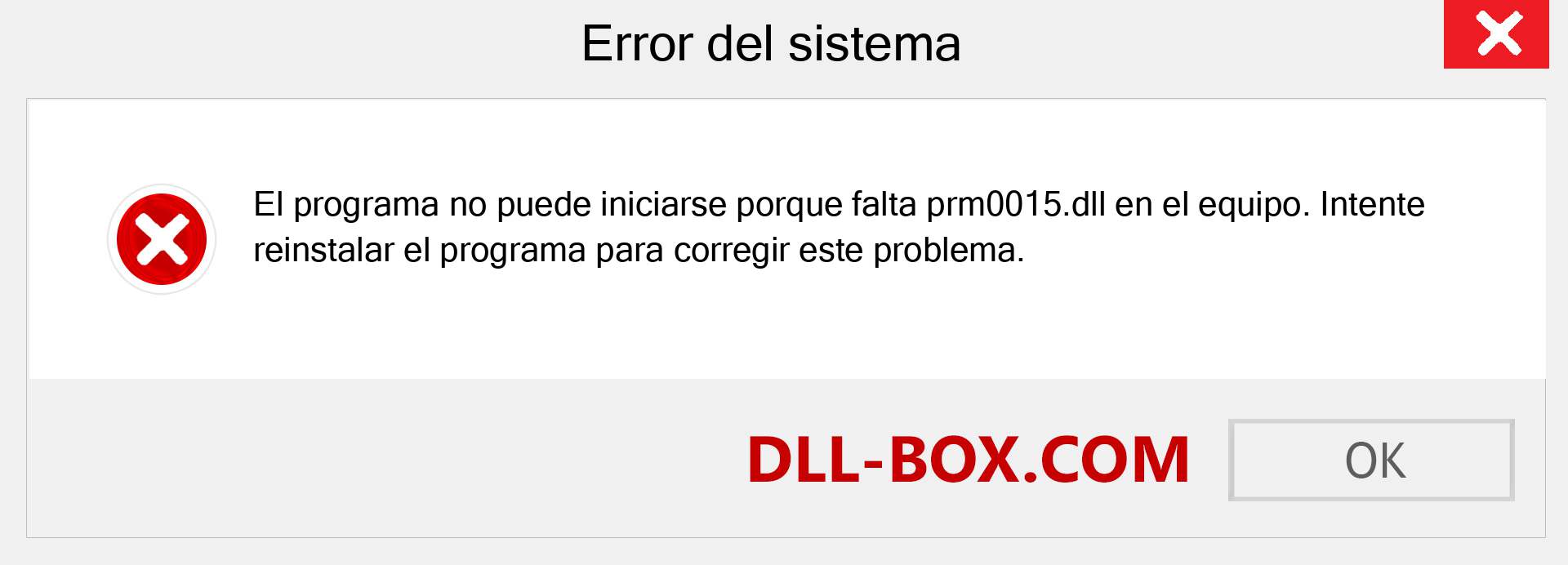 ¿Falta el archivo prm0015.dll ?. Descargar para Windows 7, 8, 10 - Corregir prm0015 dll Missing Error en Windows, fotos, imágenes